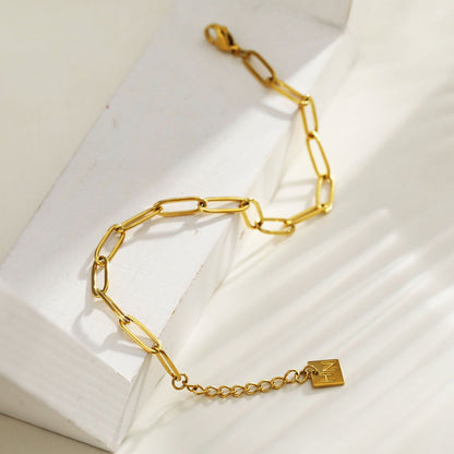 HAKILA Gold: Essential Chain Link Paper-Clip Bracelet