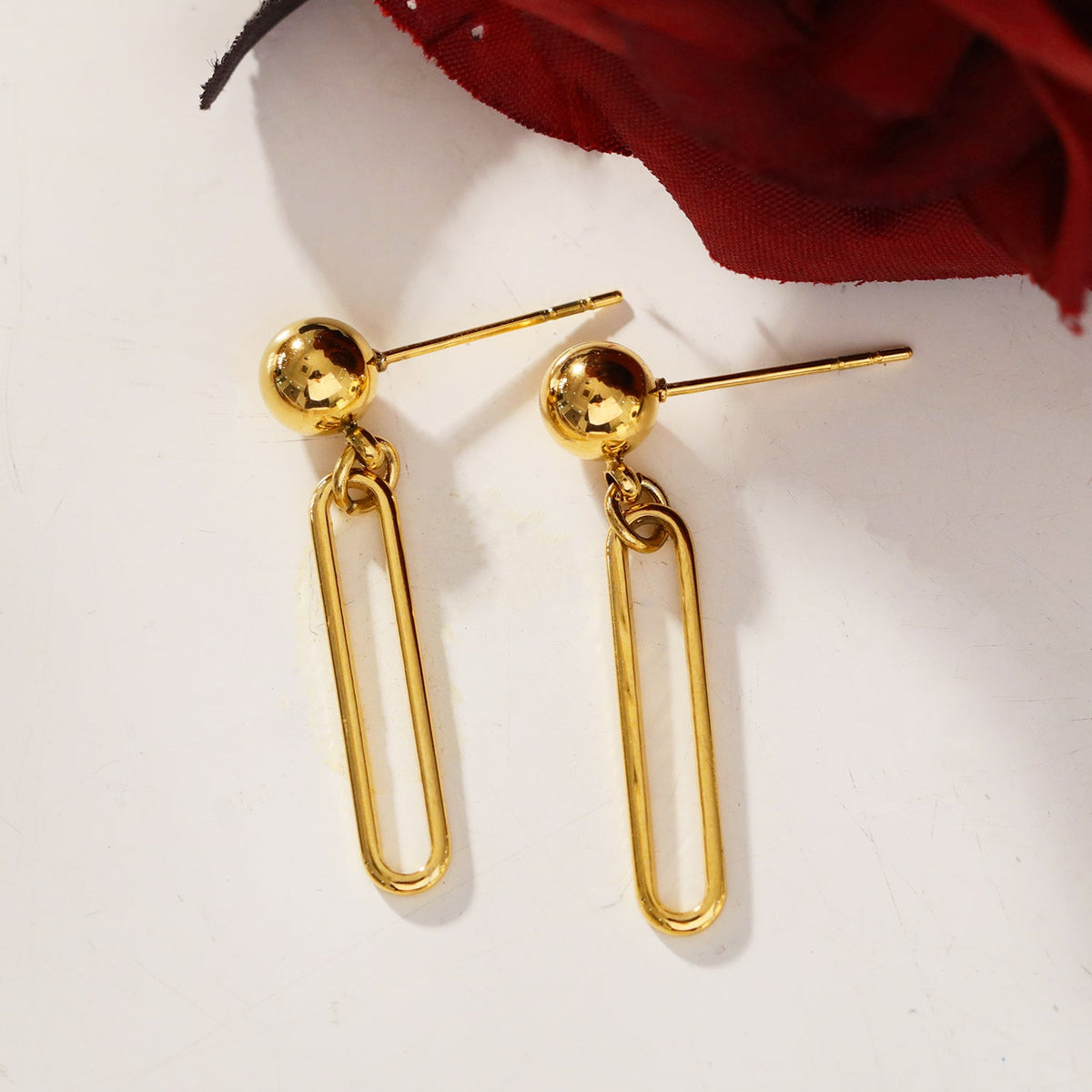 DULCE : Boucles d'oreilles contemporaines trombone et billes
