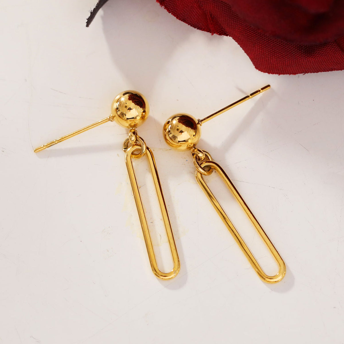 DULCE : Boucles d'oreilles contemporaines trombone et billes
