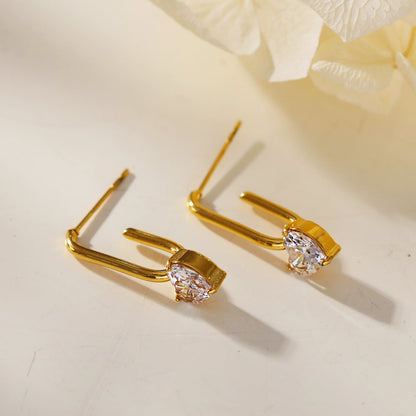 ARÊTE : Romance Intemporelle – Boucles d'oreilles Gemme Cœur Trombone