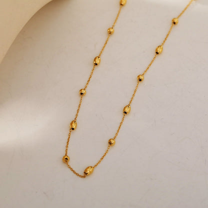 VIGO : Collier à chaîne en or à billes et ovales, sans effort et essentiel