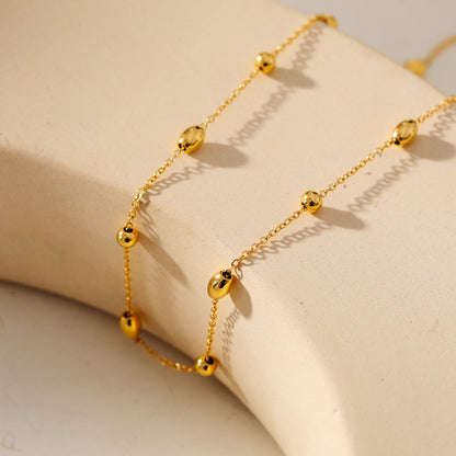 VIGO : Collier à chaîne en or à billes et ovales, sans effort et essentiel