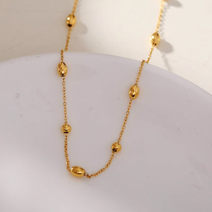 VIGO : Collier à chaîne en or à billes et ovales, sans effort et essentiel