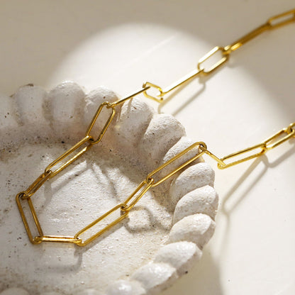 CIRCE : Collier contemporain combiné long et court en trombones