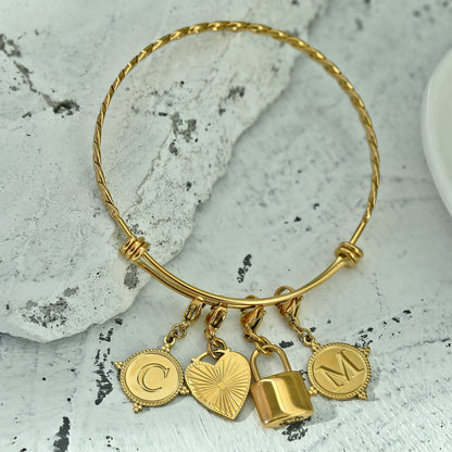 Gold Ornate Alphabet Letter Charms (A–Z) for Necklaces & Bracelets