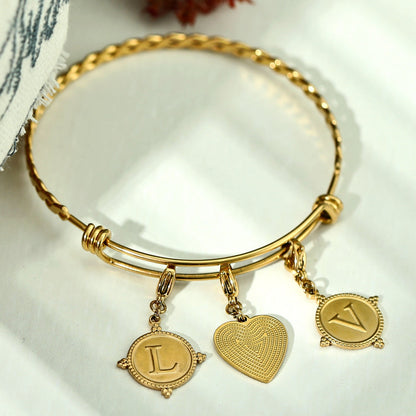 Gold Ornate Alphabet Letter Charms (A–Z) for Necklaces & Bracelets