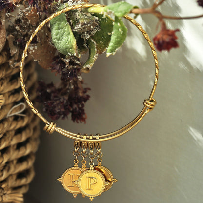 Gold Ornate Alphabet Letter Charms (A–Z) for Necklaces & Bracelets
