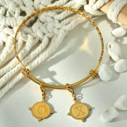 Gold Ornate Alphabet Letter Charms (A–Z) for Necklaces & Bracelets