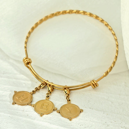 Gold Ornate Alphabet Letter Charms (A–Z) for Necklaces & Bracelets
