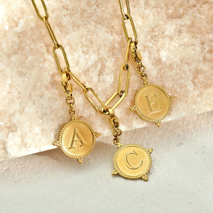 Gold Ornate Alphabet Letter Charms (A–Z) for Necklaces & Bracelets