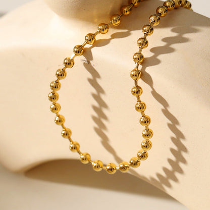 BROXLOV : Collier essentiel à chaîne billes pour le quotidien