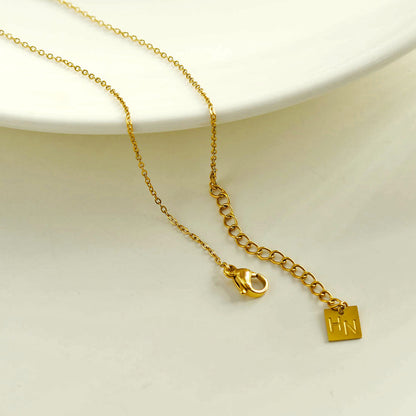 Collier Or breloques Zirconia colorées ELLIS
