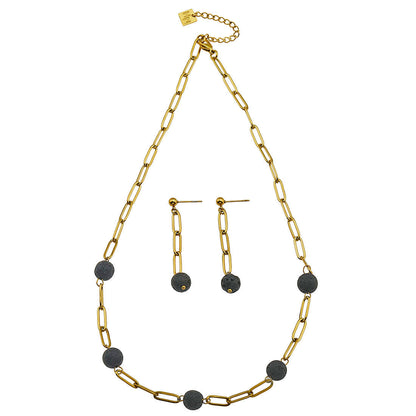 MYAH Volcanic Lava Stone Necklace