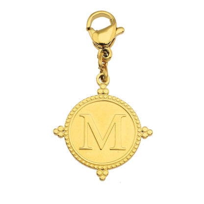 Gold Ornate Alphabet Letter Charms (A–Z) for Necklaces & Bracelets