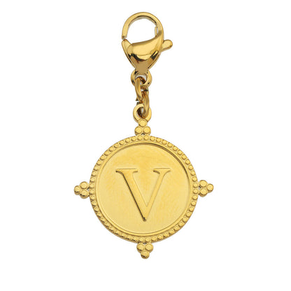 Gold Ornate Alphabet Letter Charms (A–Z) for Necklaces & Bracelets