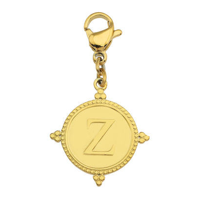 Gold Ornate Alphabet Letter Charms (A–Z) for Necklaces & Bracelets