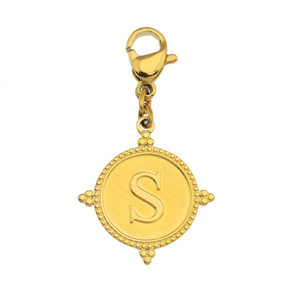 Gold Ornate Alphabet Letter Charms (A–Z) for Necklaces & Bracelets