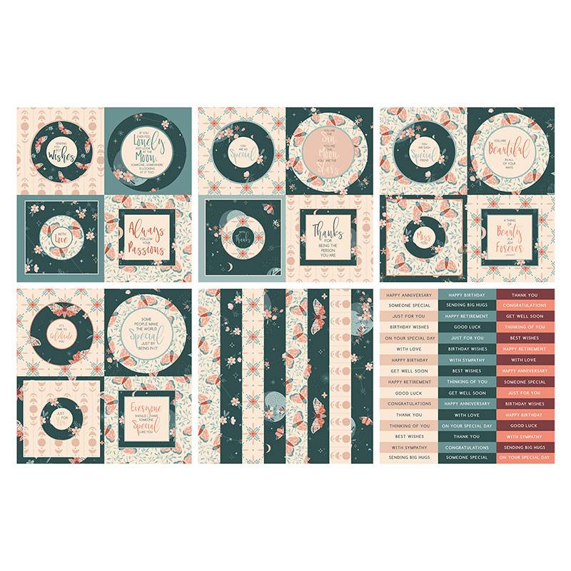 The Paper Boutique Perfect Partners - Dessus de carte Lune des prairies 20x20 cm