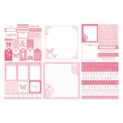 The Paper Boutique Everyday - Nuances de - Rose Bloc de Projet 20,3 cm x 20,3 cm