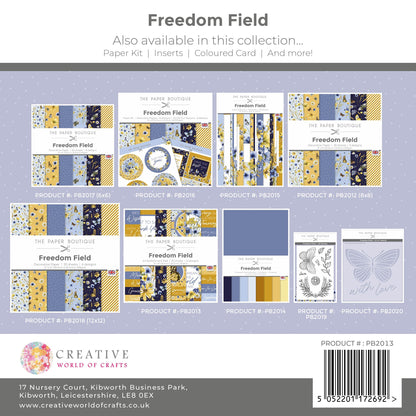 The Paper Boutique Bloc d'embellissements Freedom Field 20,3 cm x 20,3 cm