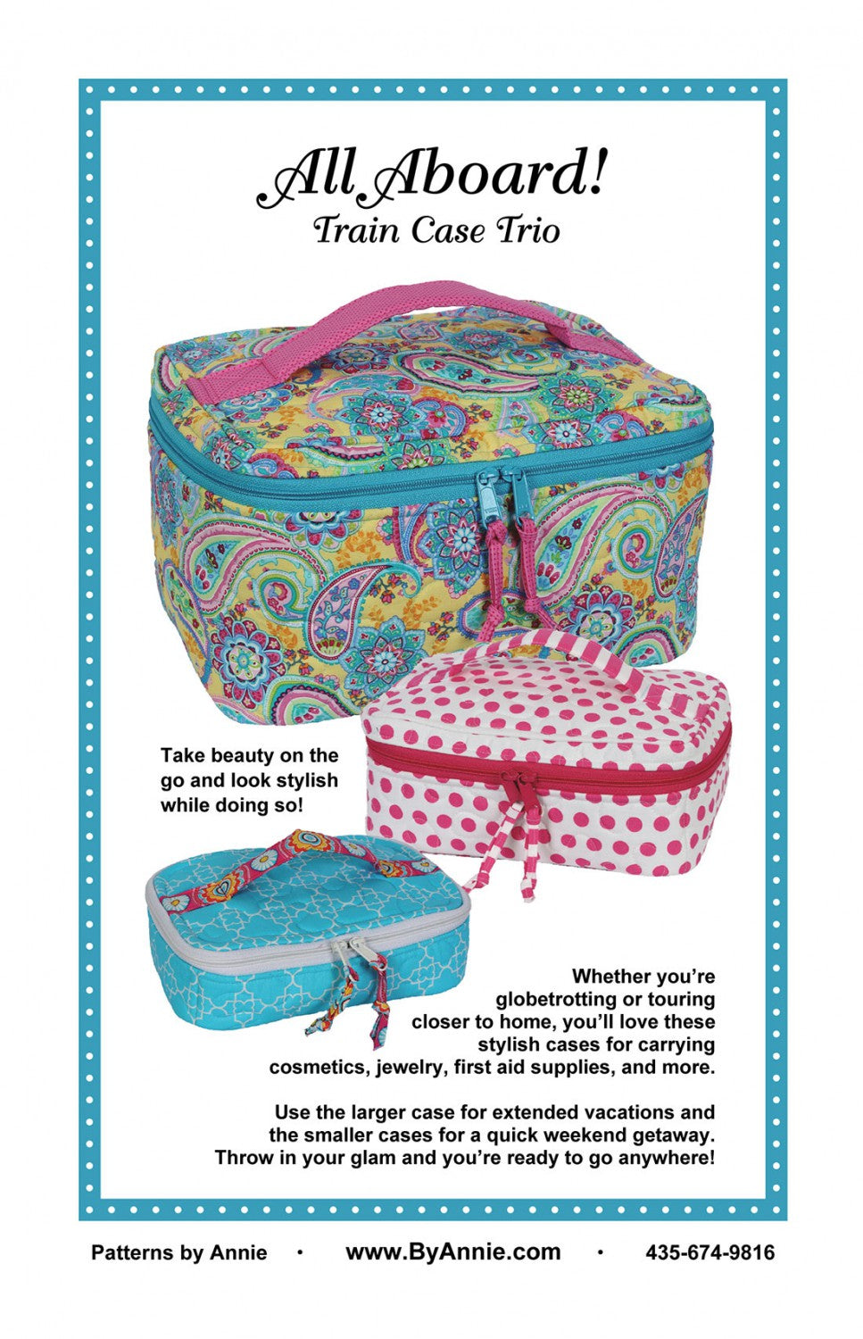 All Aboard! Train Case Trio - By Annie