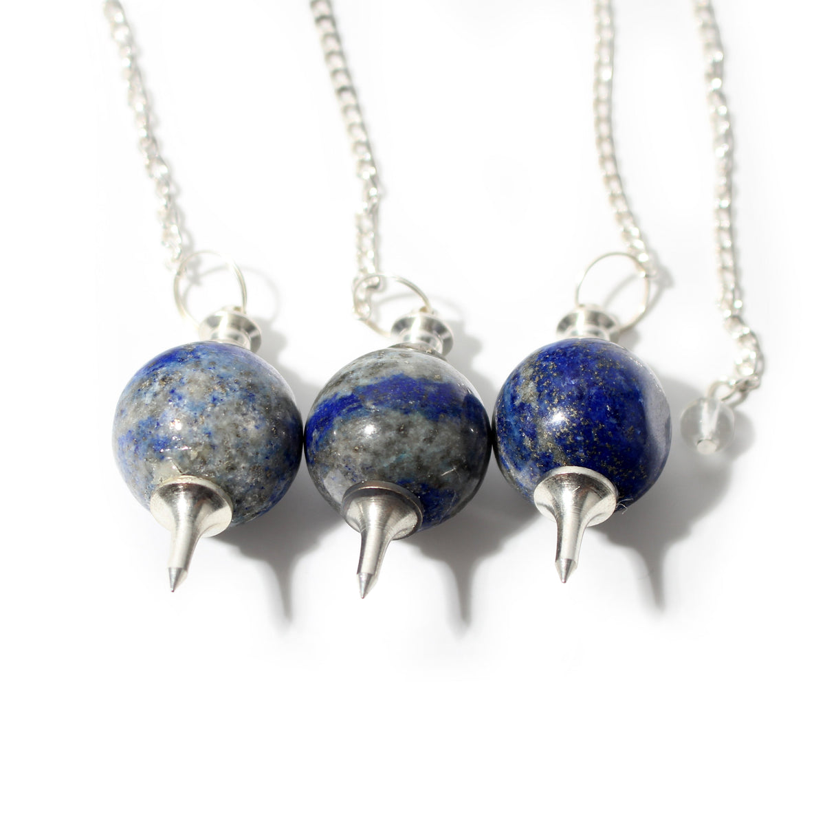 Lapis Lazuli Ball and Point Pendulum - 3 Pack