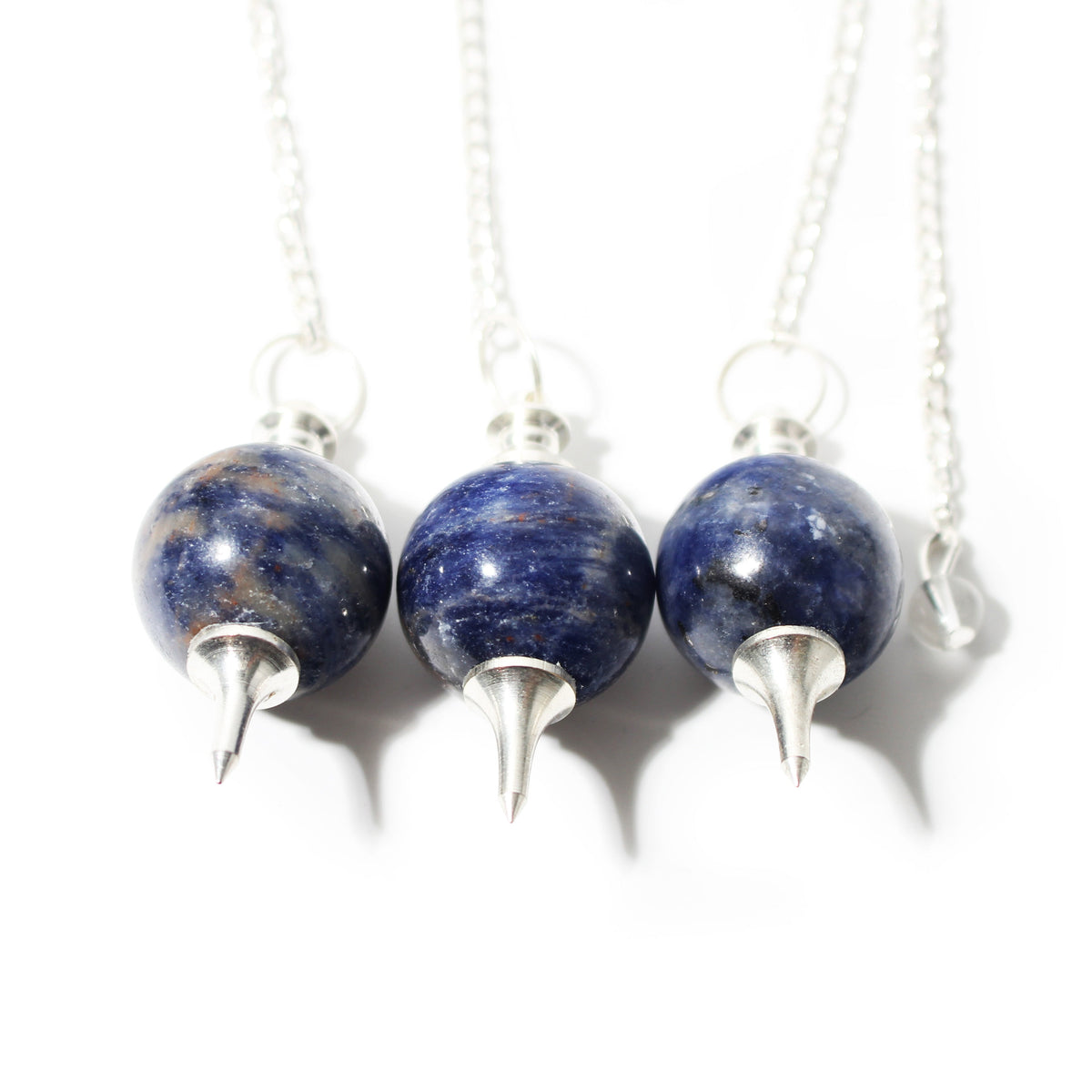 Sodalite Ball and Point Pendulum - 3 Pack