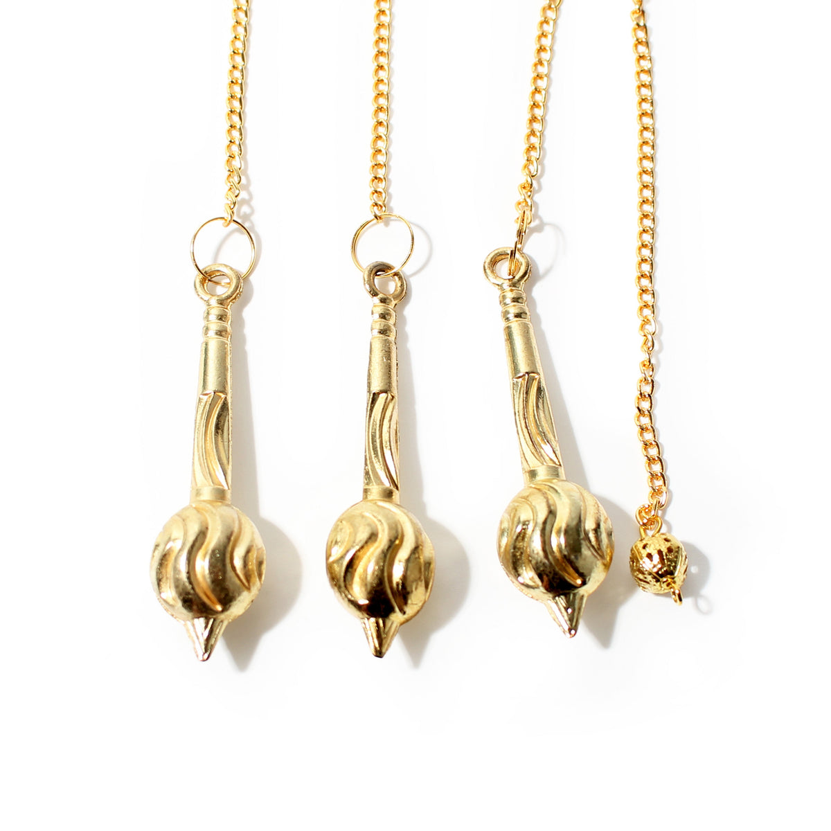 Golden Brass Gada Pendulum - 3 Pack