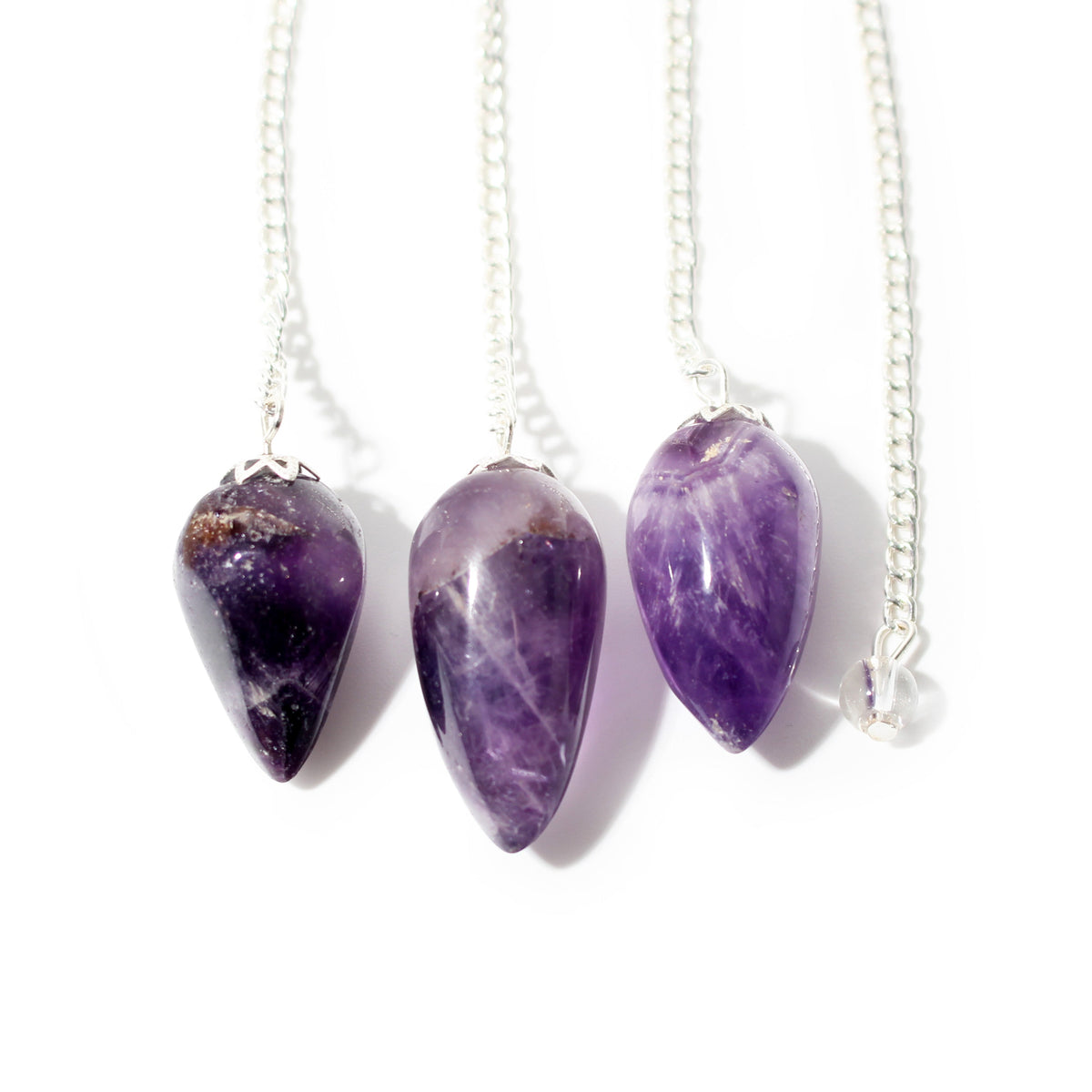 Amethyst Drop Pendulum - 3 Pack