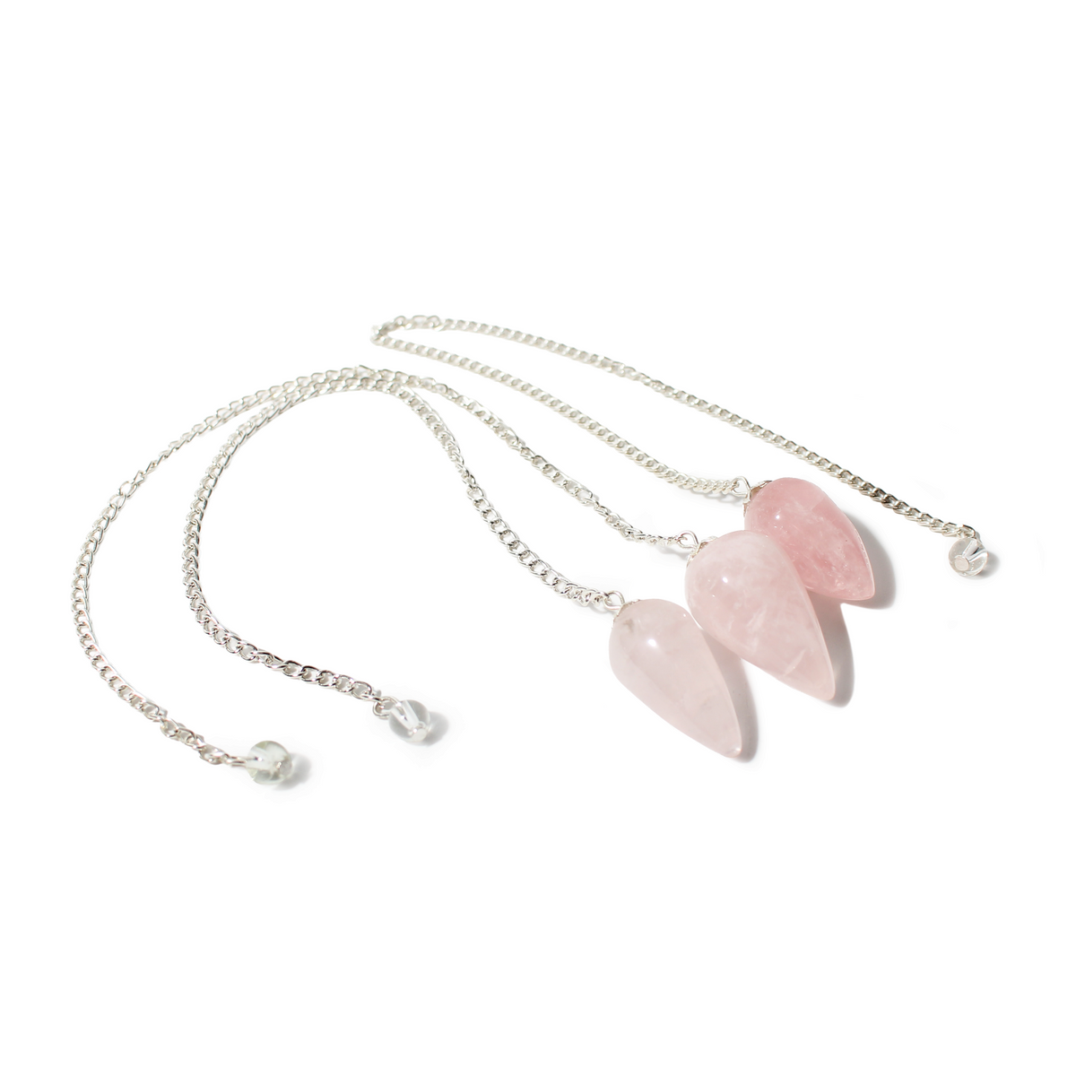 Rose Quartz Drop Pendulum - 3 Pack