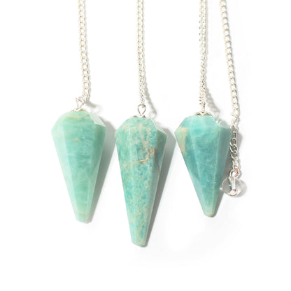 Amazonite Pendulum 6 Facet & Bead - 3 Pack