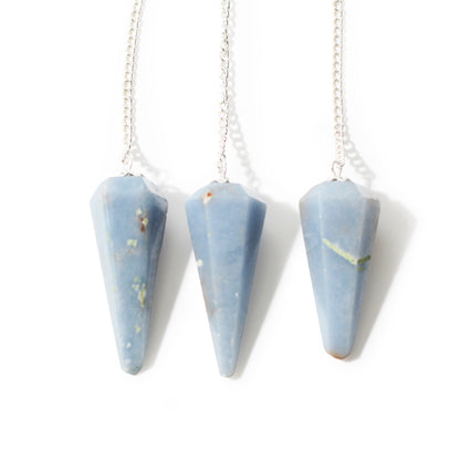 Angelite Pendulum 6 Facet & Bead - 3 Pack