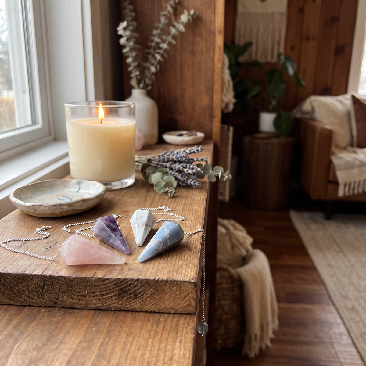 Mixed Stone Pendulums - 10 Pack