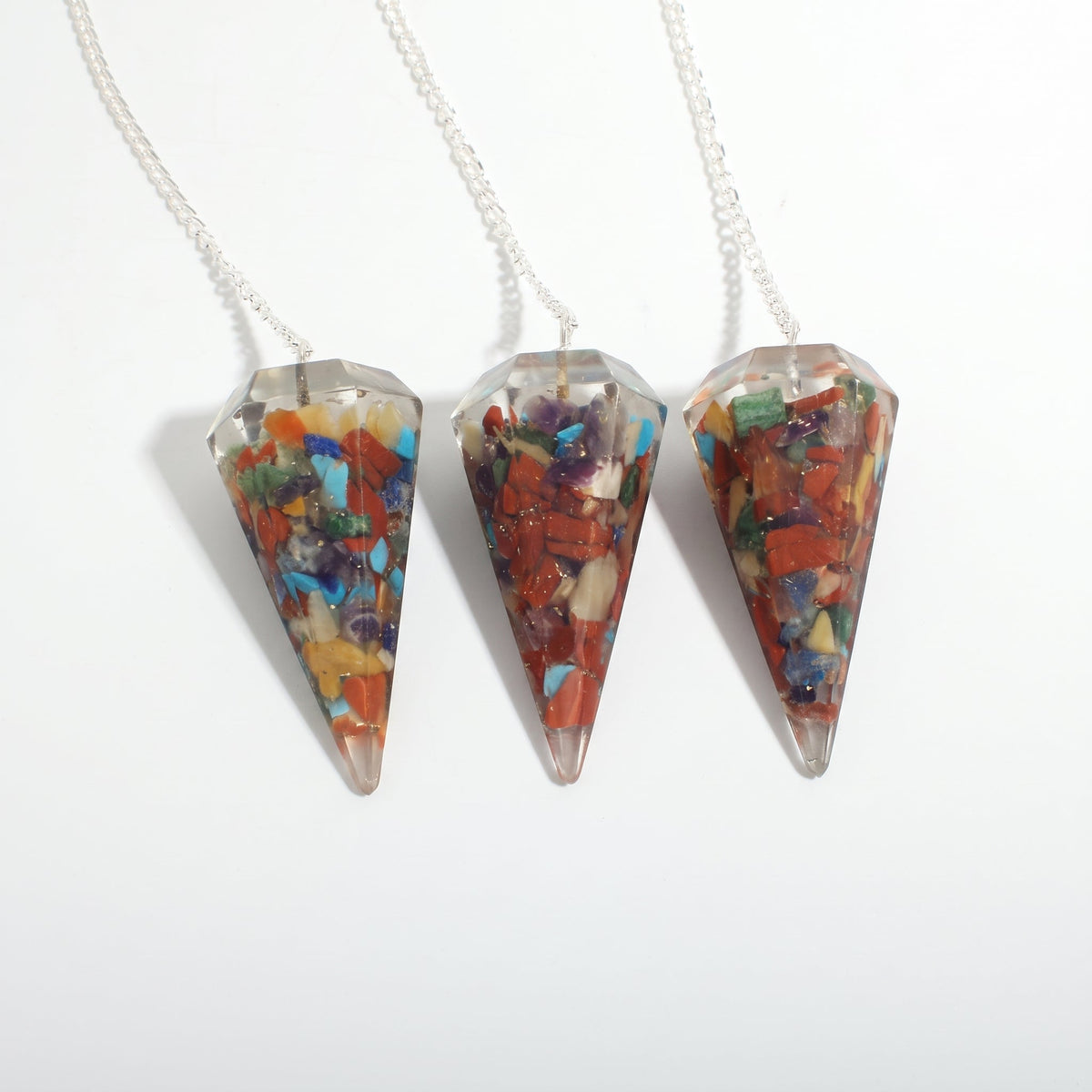 Chakra Orgone Pendulum 6 Facet & Bead - 3 Pack