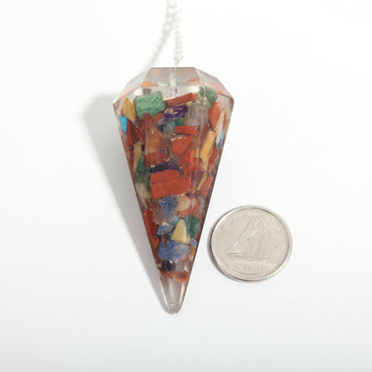 Chakra Orgone Pendulum 6 Facet & Bead - 3 Pack