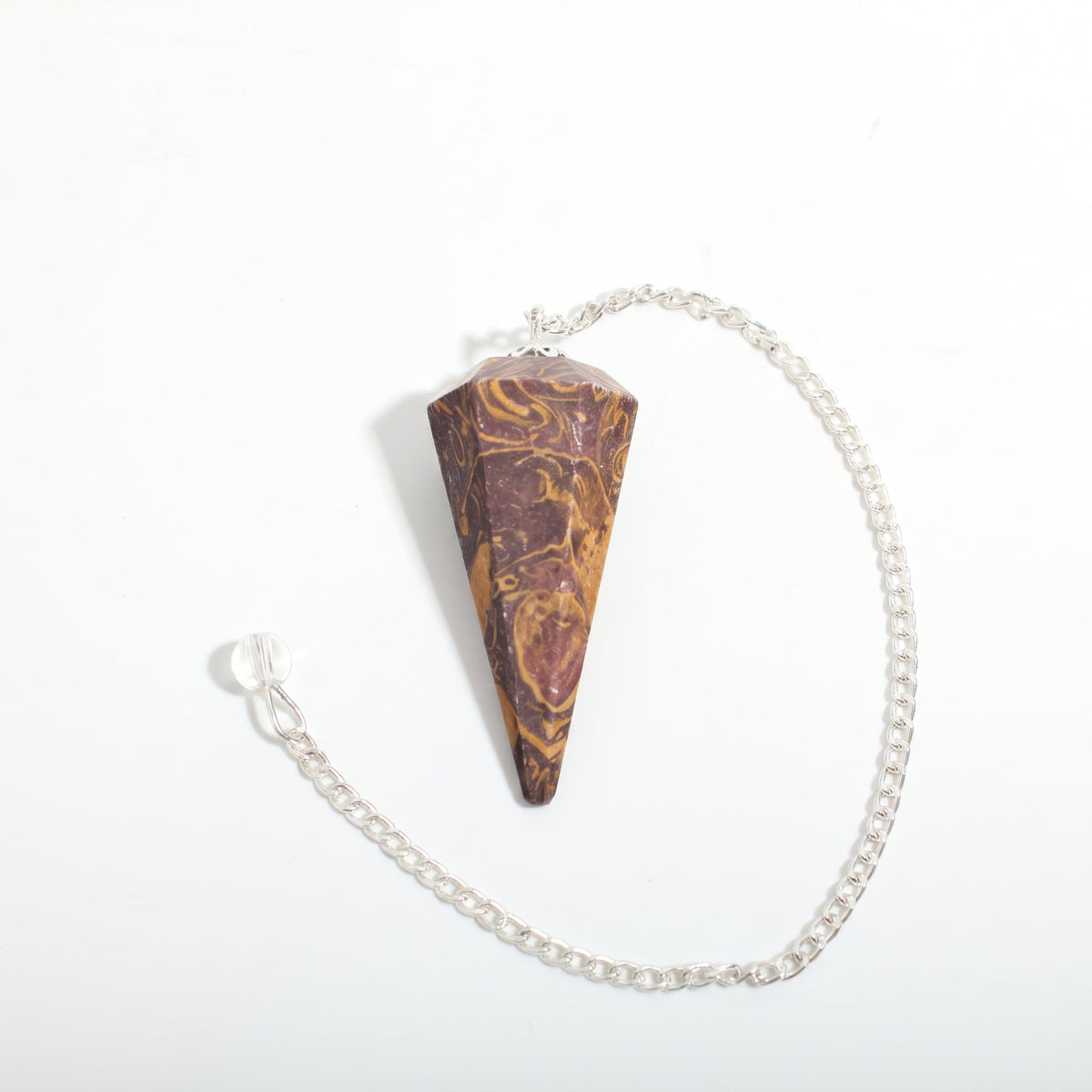 Snake Jasper Pendulum 6 Facet & Bead - 3 Pack