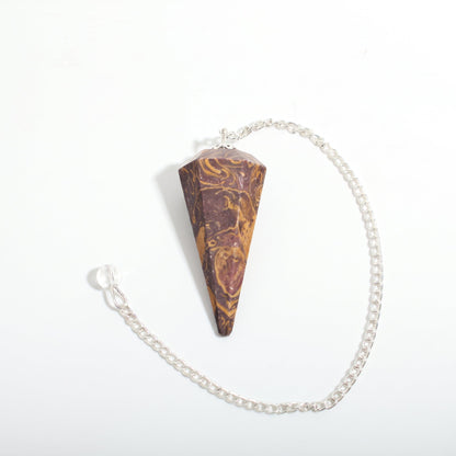 Snake Jasper Pendulum 6 Facet & Bead - 3 Pack