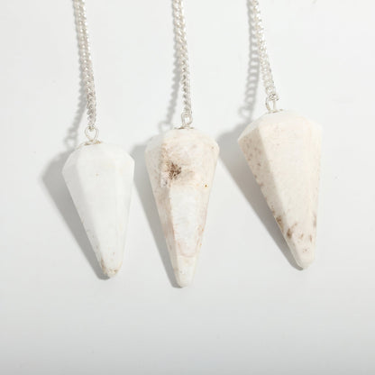 Scolecite Pendulum 6 Facet & Bead - 3 Pack