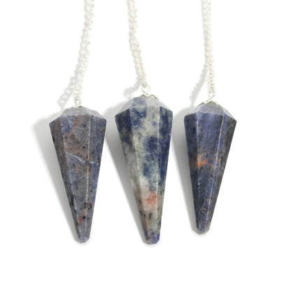 Sodalite Pendulum 6 Facet & Bead - 3 Pack