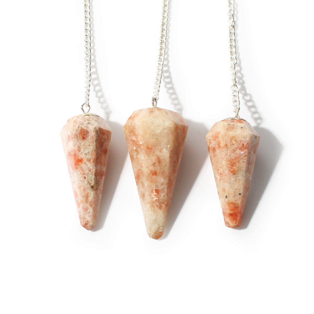 Sunstone Pendulum 6 Facet & Bead - 3 Pack