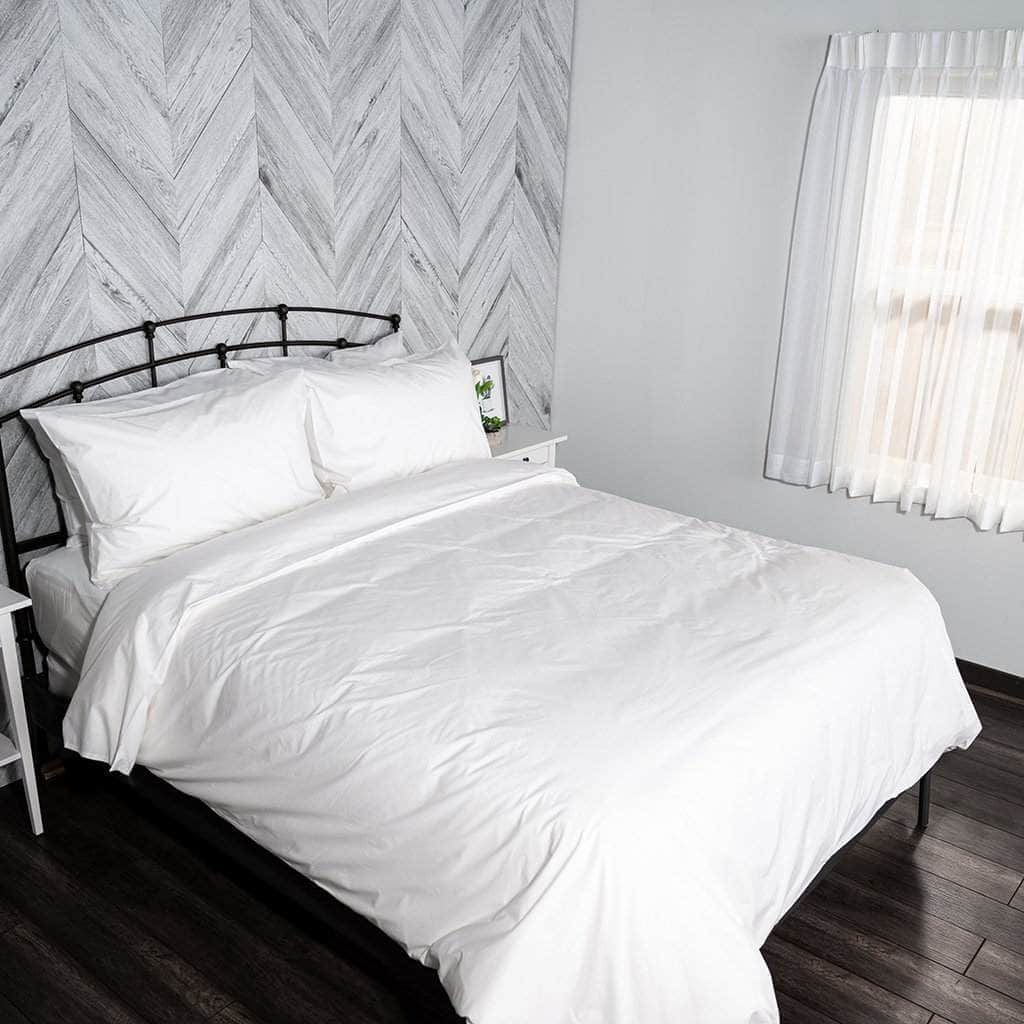 Parure de draps en percale de coton biologique essentielle