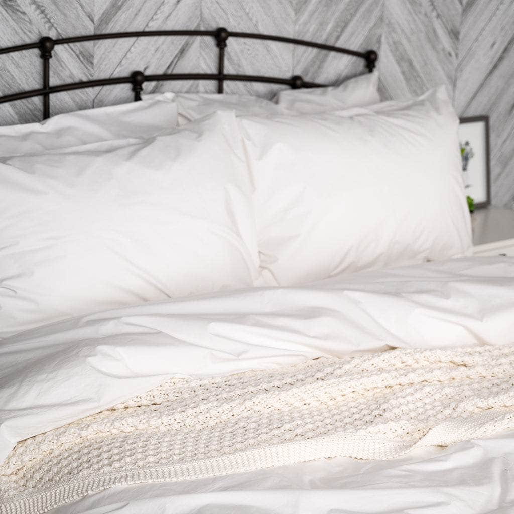 Parure de draps en percale de coton biologique essentielle