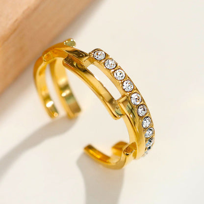 PEDRA : Bague parallèle en zircone multicouche