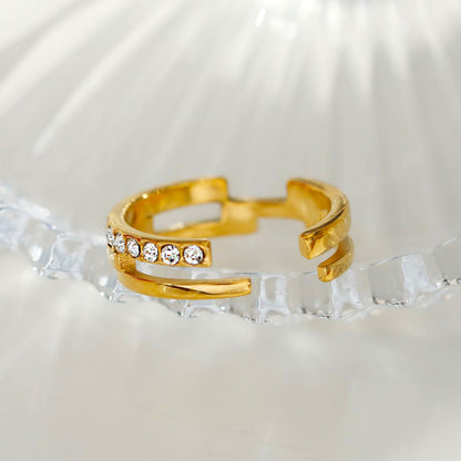 PEDRA : Bague parallèle en zircone multicouche