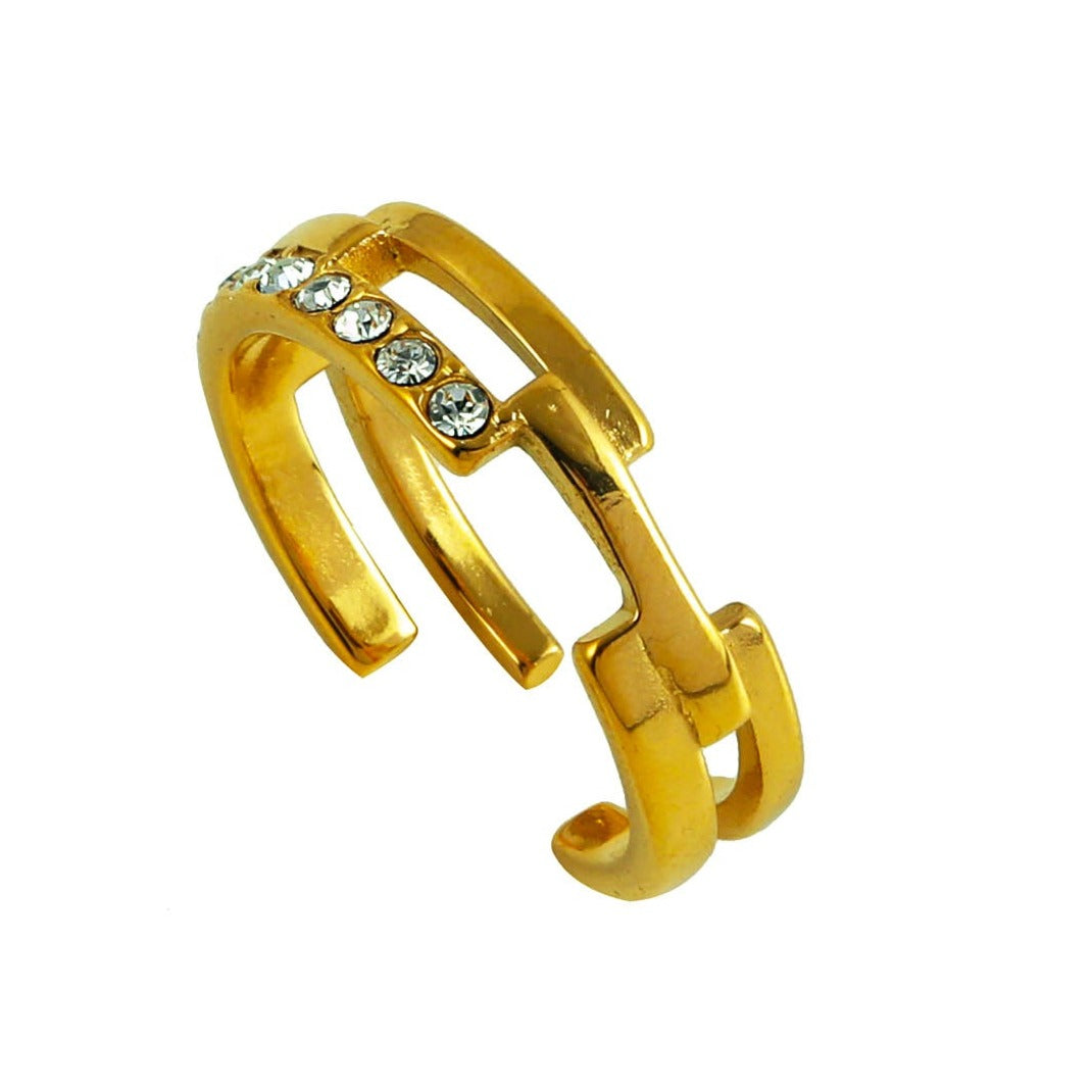 PEDRA : Bague parallèle en zircone multicouche