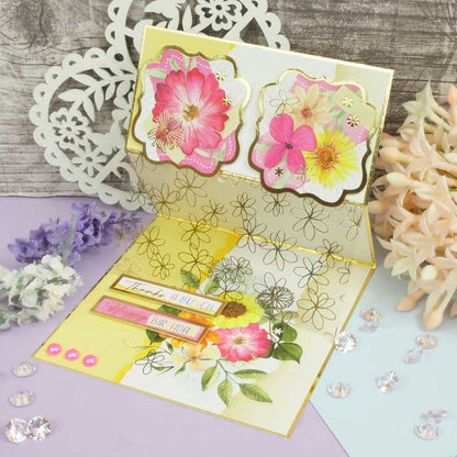 Acétate Luxe Estampé Fleurs Séchées