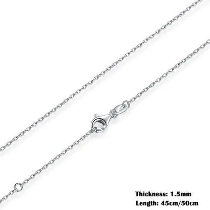 Élégance Intemporelle : Chaîne de Collier Ajustable en Argent Sterling 925 pour Femmes