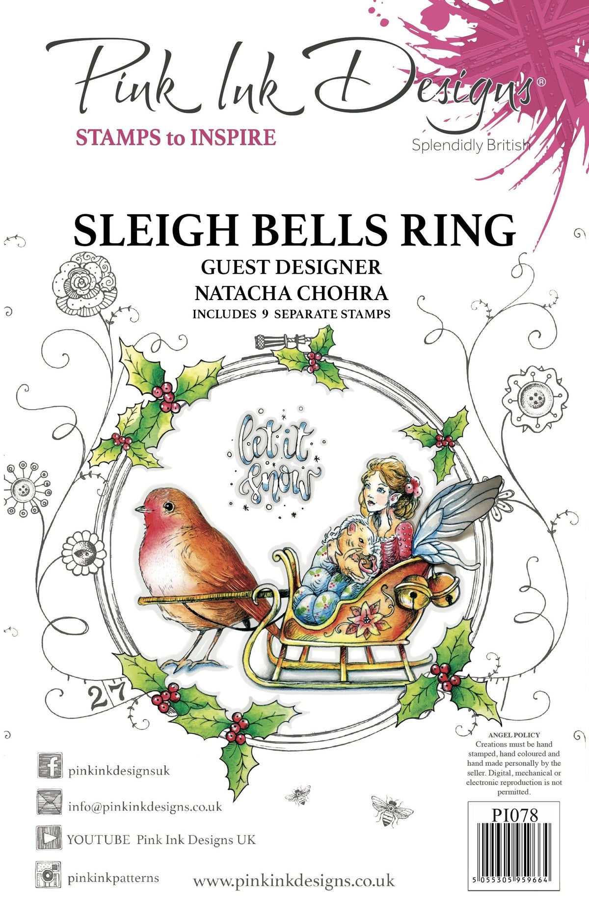 Sleigh Bells Ring Set de tampons transparents A5