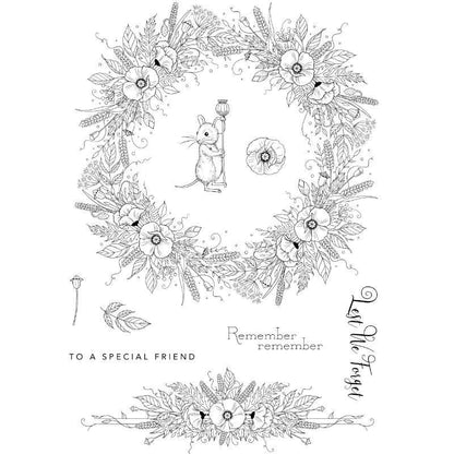 Pink Ink Designs Remember Remember Lot de tampons transparents 6 po x 8 po