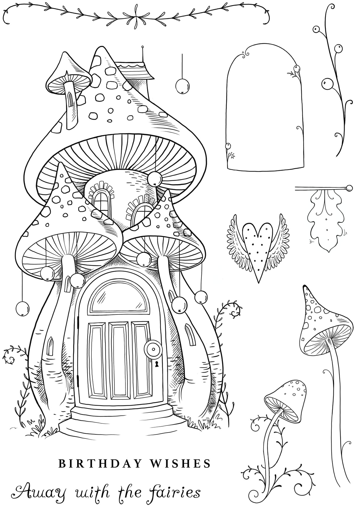 Pink Ink Designs Fairy Magic Lot de tampons transparents 6 x 8 po
